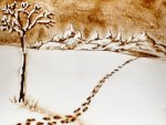 2010 - Sand drawing for symphony concert , Debussy {JPEG}