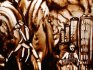 2010 - Sand drawing for symphony concert , Tango